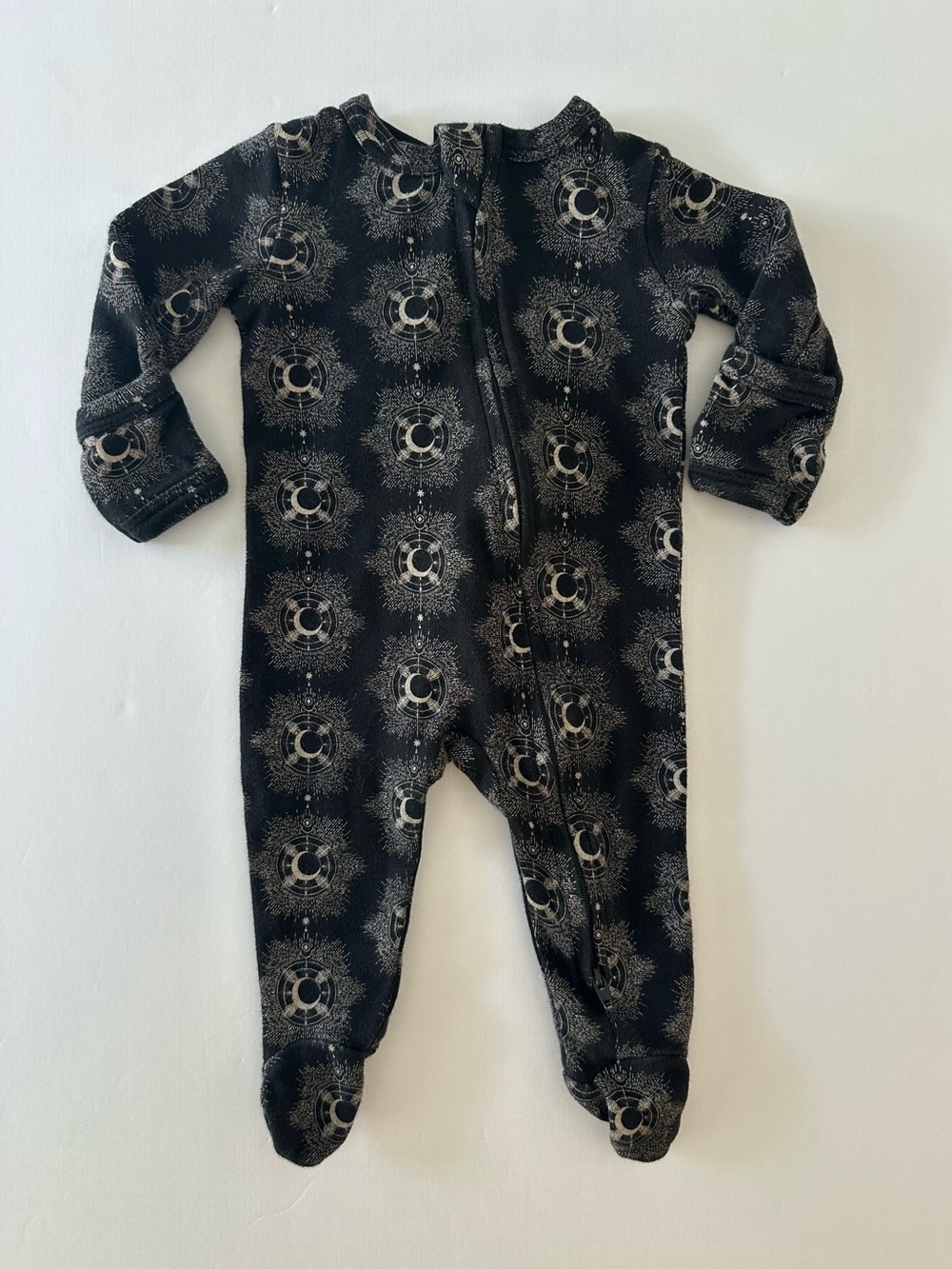 Kate Quinn Mystic Moon Coverall Footie With Full Zipper 0-3 Mo Organic Cotton